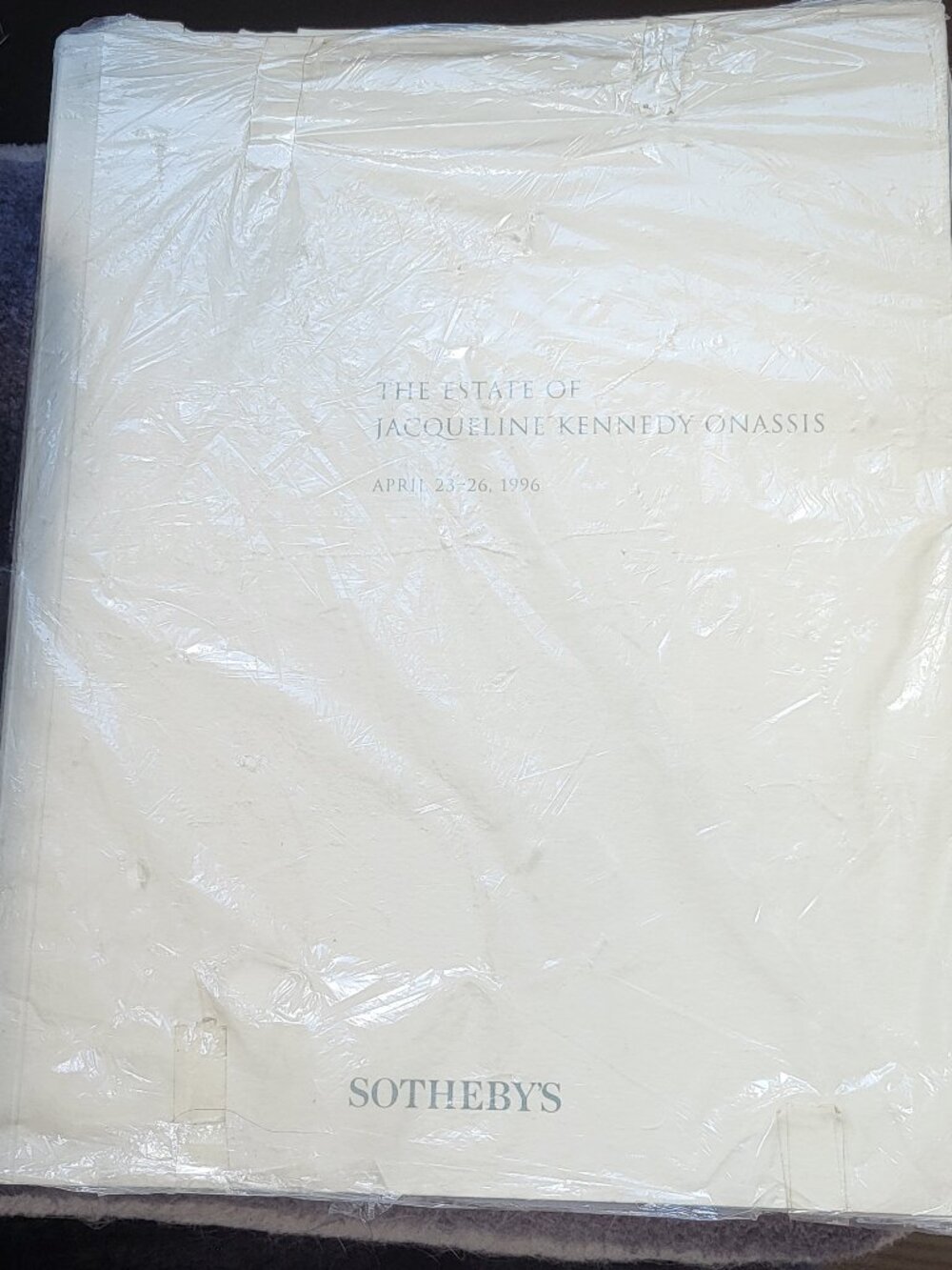 The Estate of Jacqueline Kennedy Onassis April 1996 Sotheby's Catalog- softcover